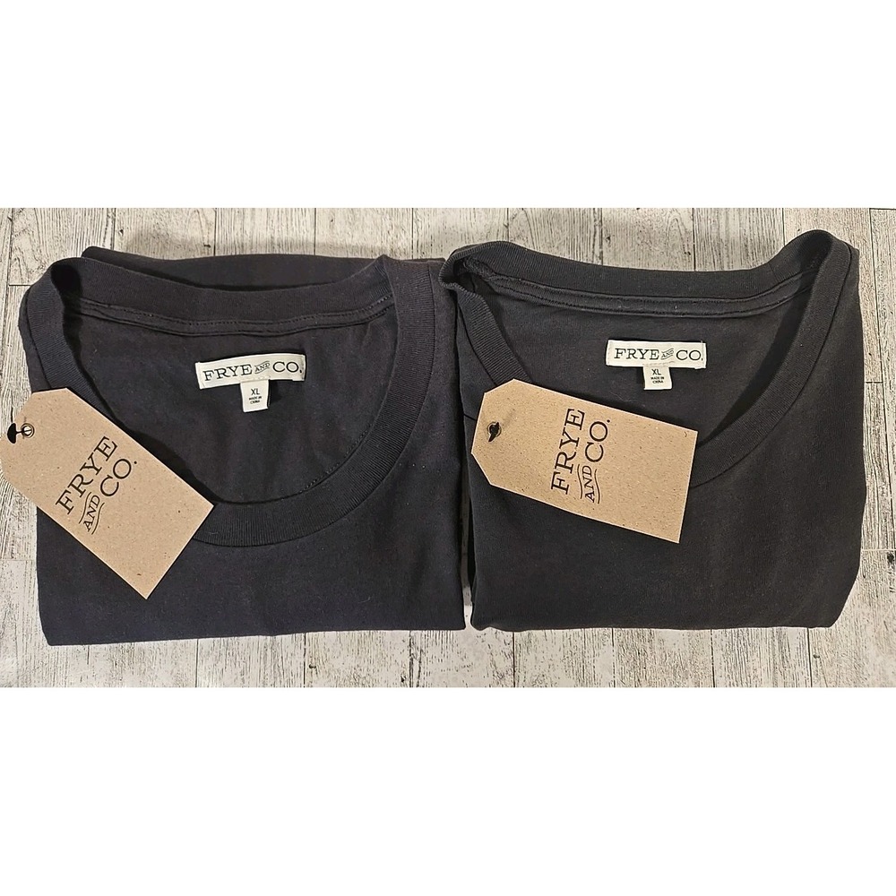 Frye & Co T-Shirt XL Hell on Wheels Logo Black Tee Mens Lot of 2 Skeleton NEW